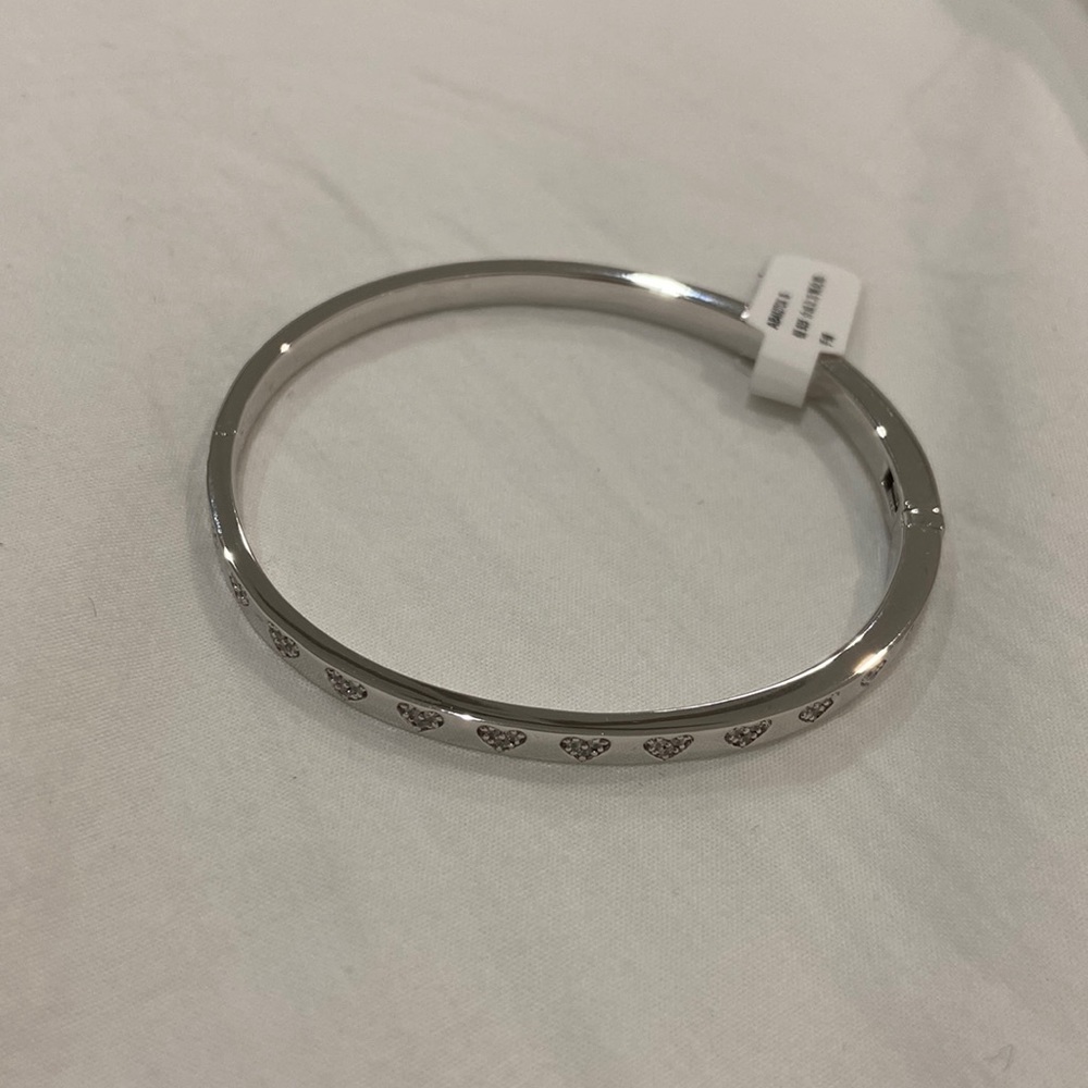 Authentic APM Monaco Morse Code Heart Bangle size Small